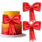 YCTHUNFISH 2 Pack Oversized Pink Bow Cake Toppers EVA Foam for Birthday, Baby Shower, Wedding, Party Supplies, Red