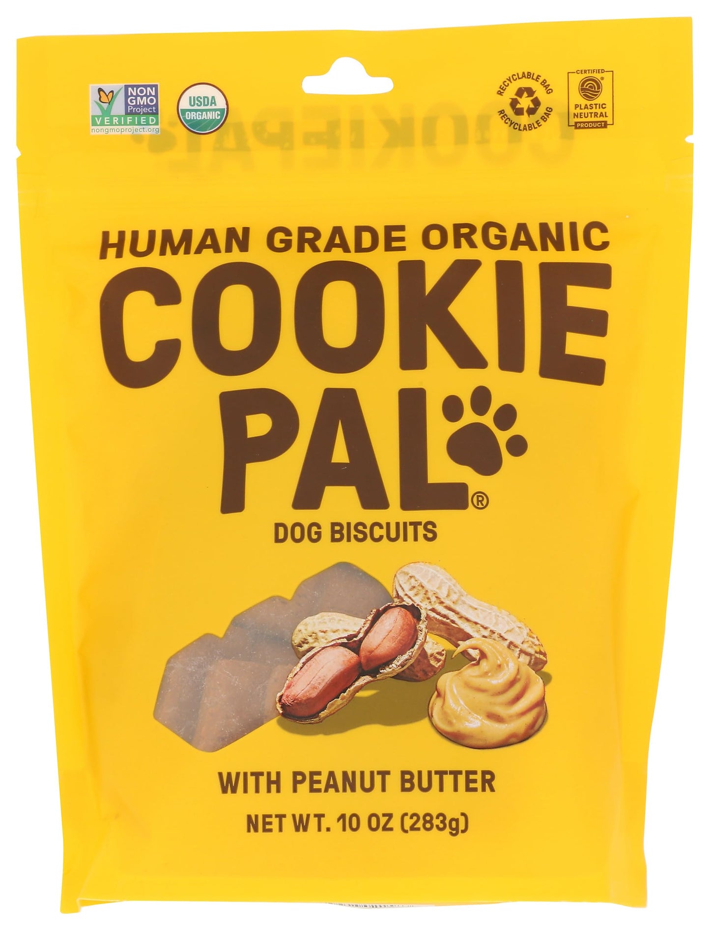 CookiePal Organic Peanut Butter Dog Biscuits, 10 oz, Pack of 1, Natural   for Dogs