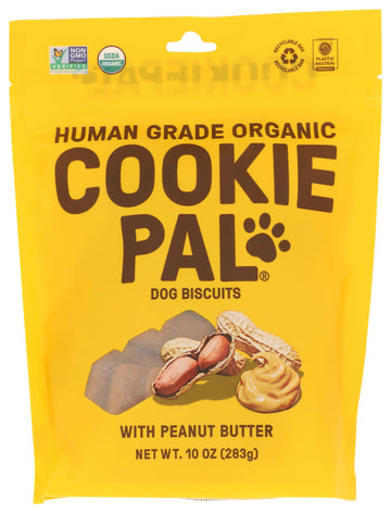 CookiePal Organic Peanut Butter Dog Biscuits, 10 oz, Pack of 1, Natural   for Dogs