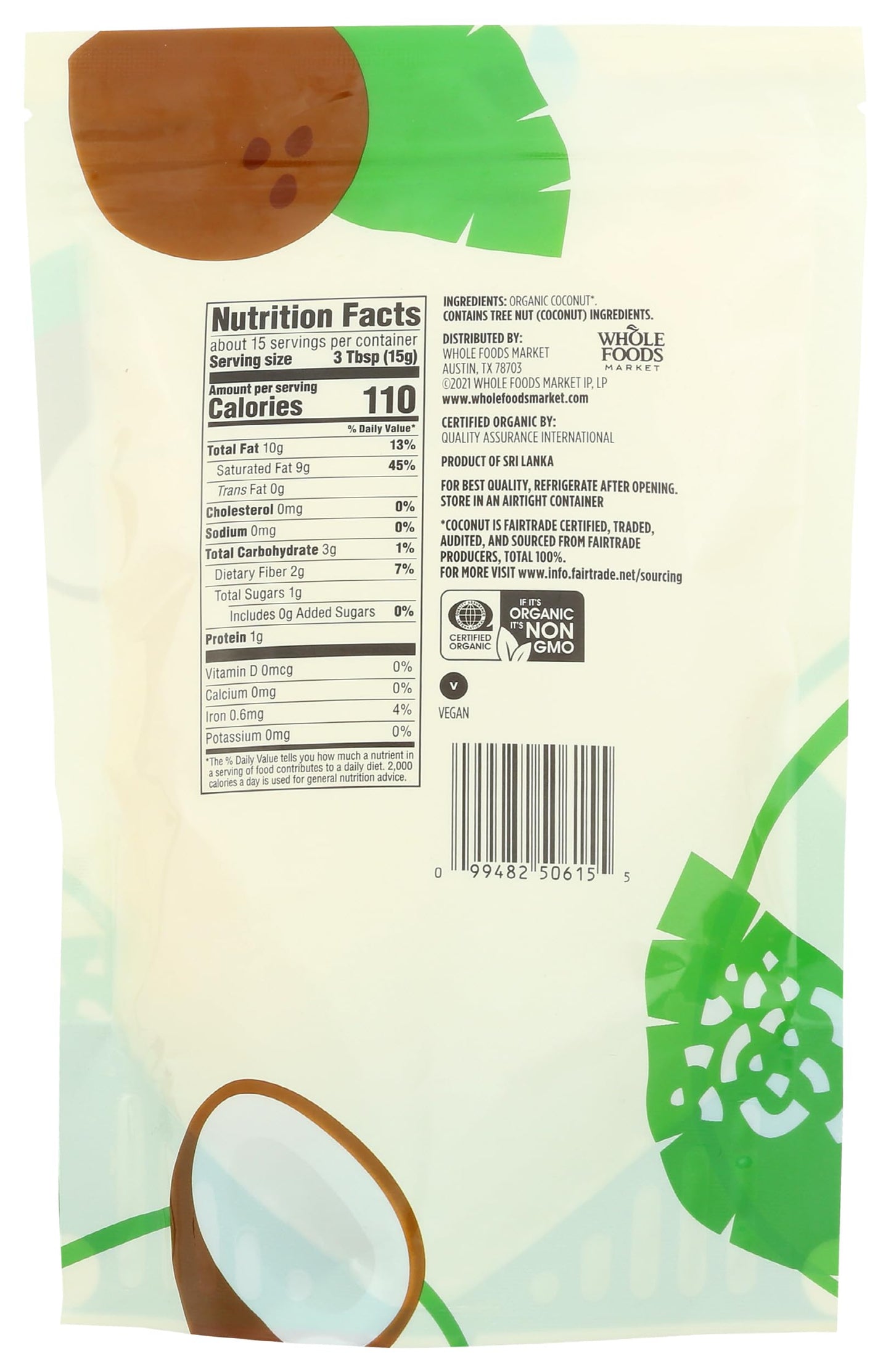 365 by Whole Foods Market  Organic Shredded Coconut  8 Ounce