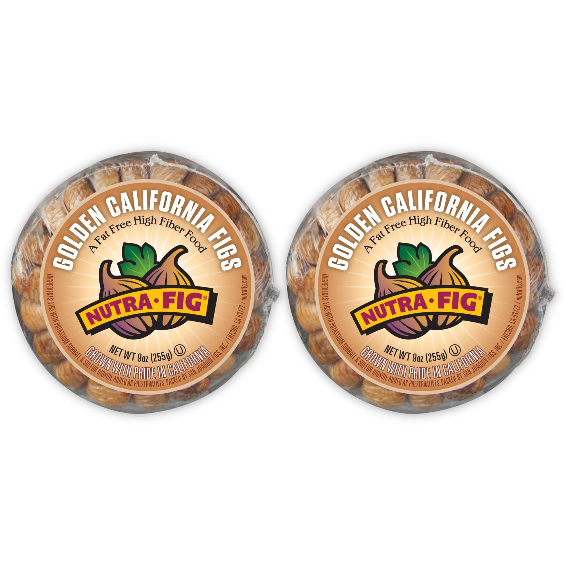 Nutra Fig Dried Figs - No Sugar Added, Gluten-Free, Unsweetened, High Fiber - 9 Oz (2 Pack)