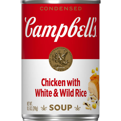 Campbells Condensed Chicken and Rice Soup With White and Wild Rice, 10.5 oz Can