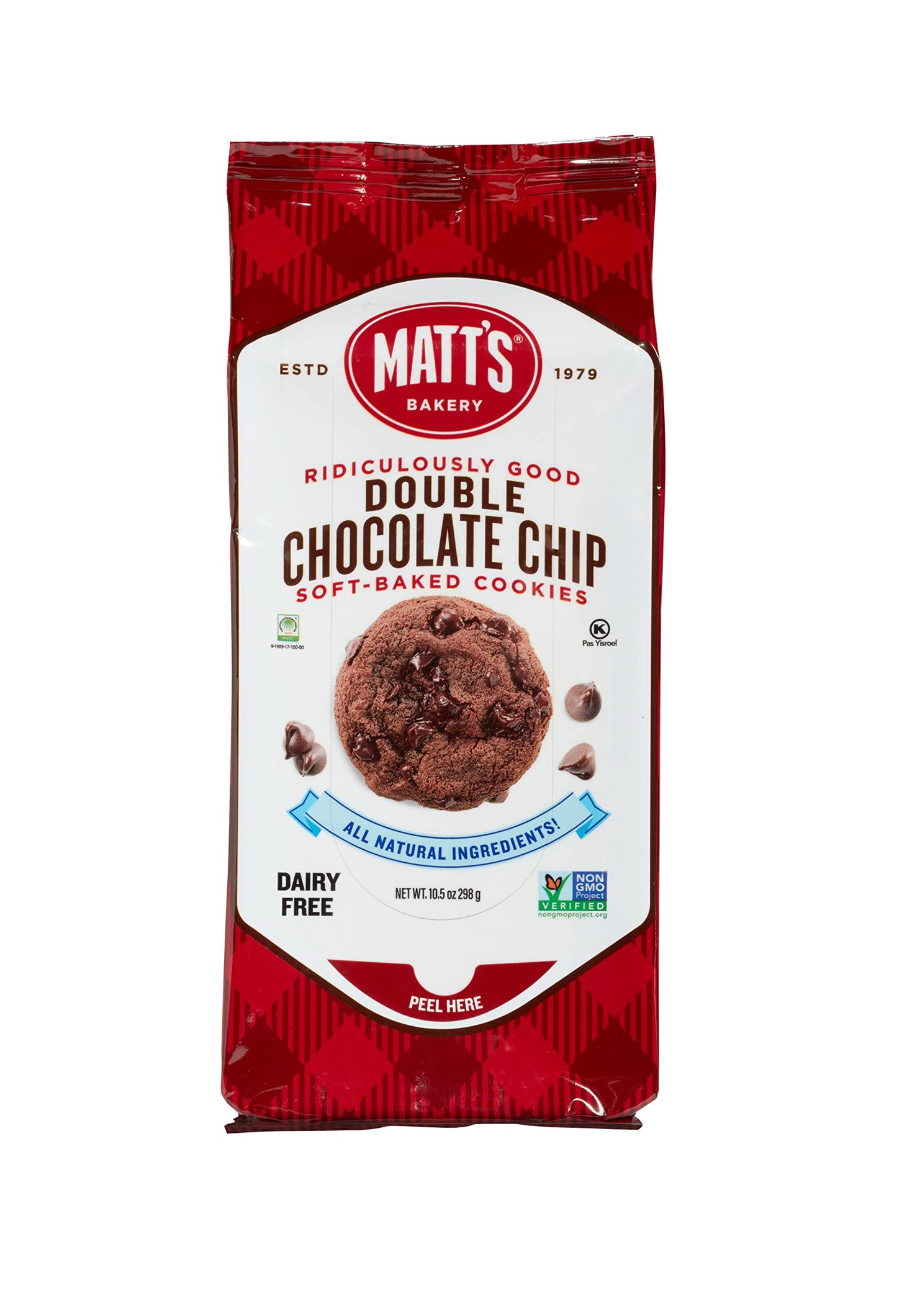 Matt'S Bakery | Double Chocolate Chip Cookies | Soft-Baked, Non-Gmo, All-Natural Ingredients; Single Pack Of Cookies (10.5Oz) (D
