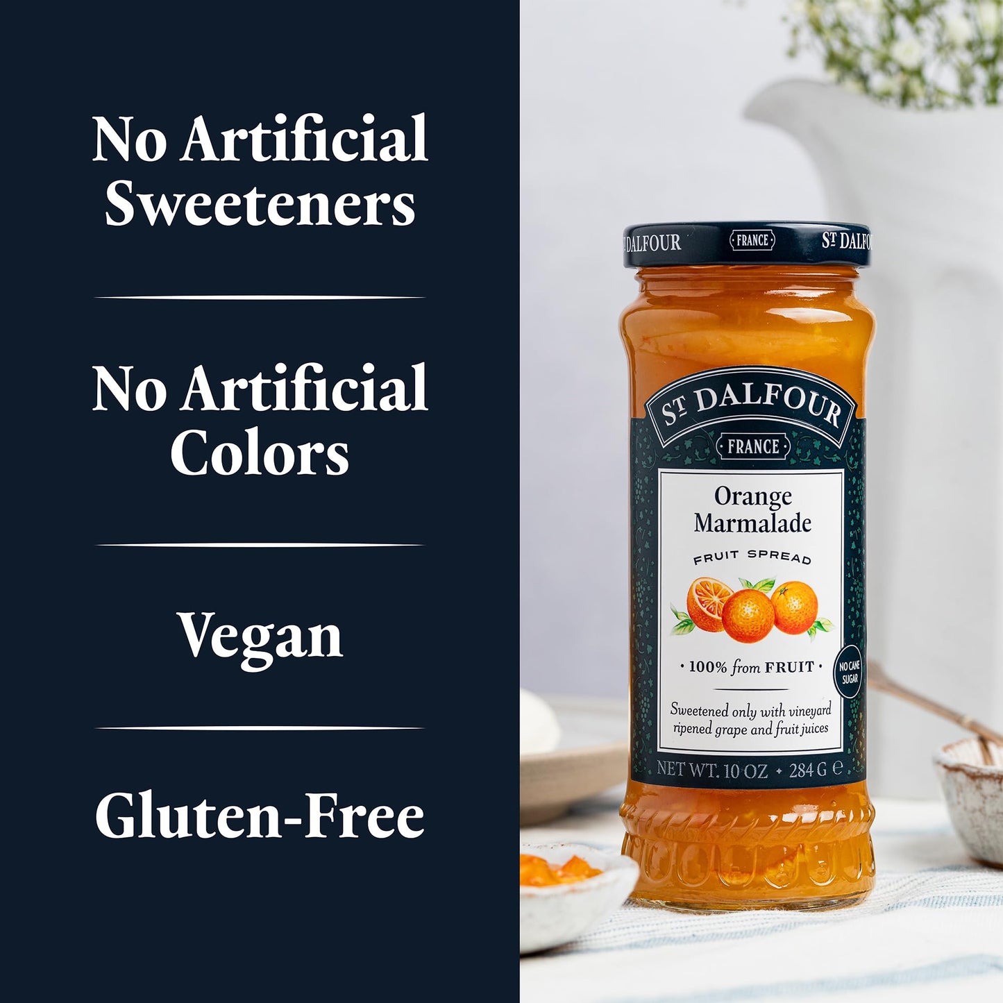St. Dalfour Orange Marmalade Fruit Spread - 10Oz - 100% From Fruit, No Artificial Ingredients, Non-Gmo, No Cane Sugars, All Natu