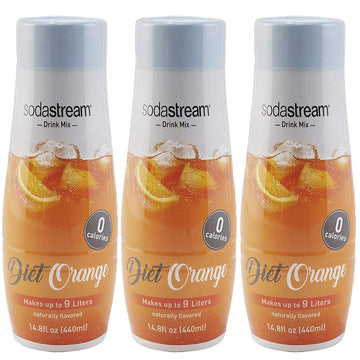 Sodastream Sparkling Drink, Diet Orange, 14.8 Fl Oz (Pack Of 3), 14.8 Fl Oz
