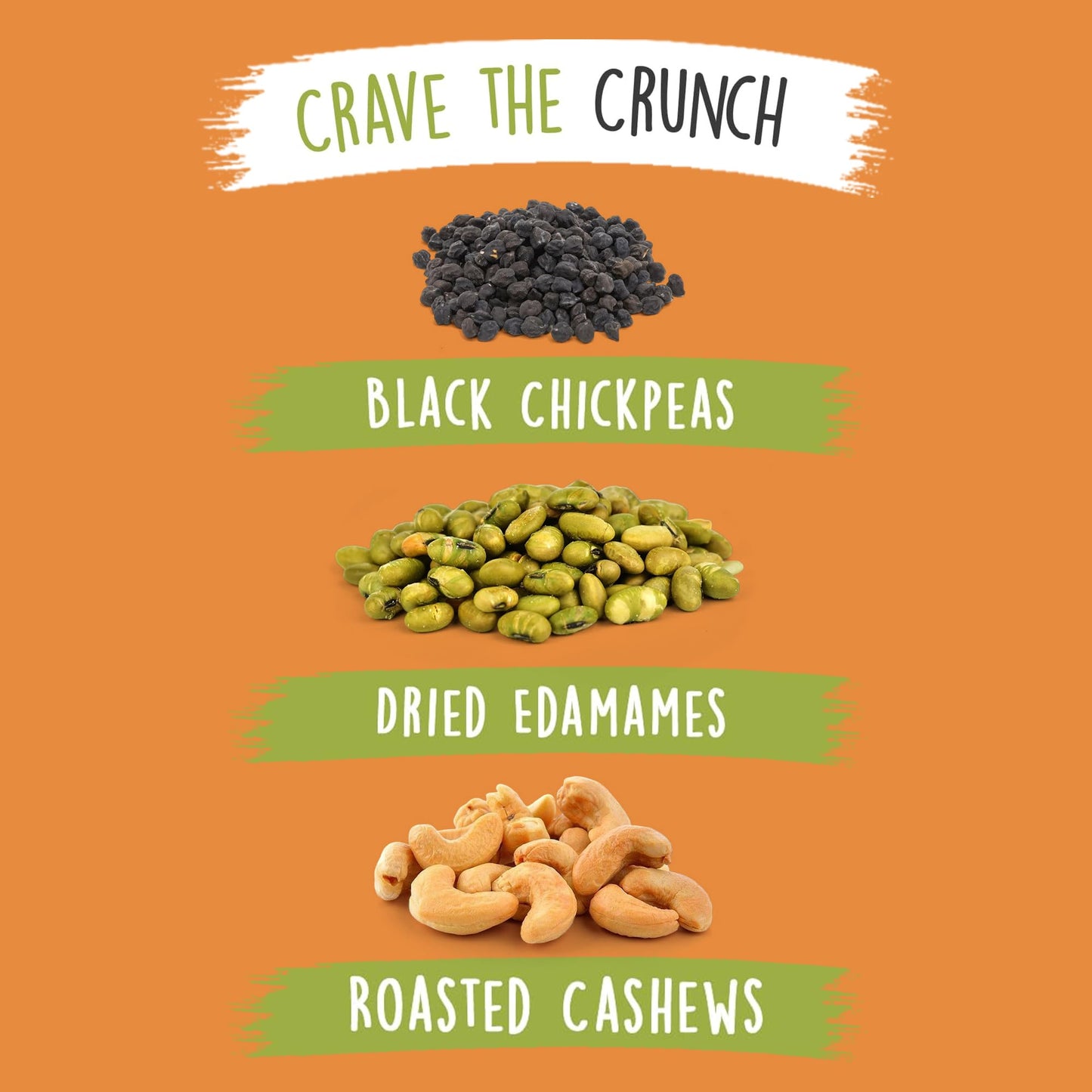 BeanVIVO Plant Based Protein Snacks - Flavors Sea Salt, Habanero BBQ & Dill Pickle with Dried Edamame, Roasted Cashew and Chickp