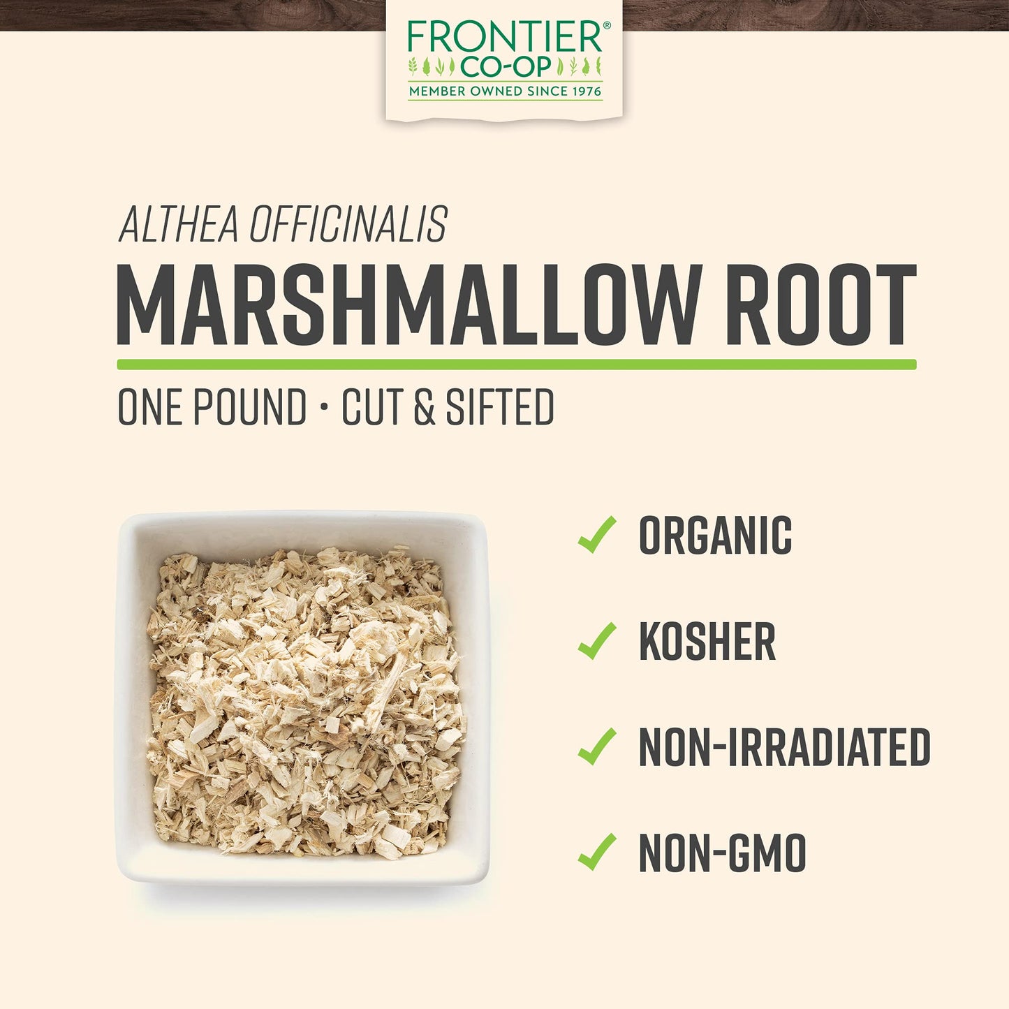 Frontier Co-op Organic Cut & Sifted Marshmallow Root, 16 Ounce (Pack of 2)