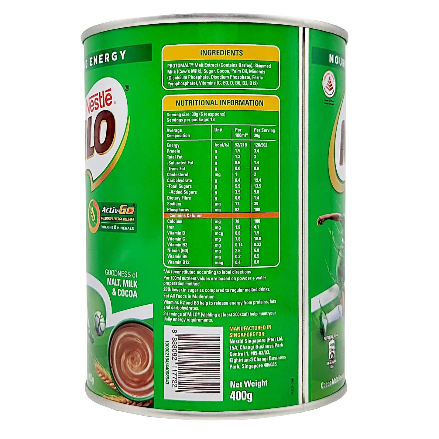 Nestle Milo Malt Beverage Mix, 14.1 Ounce, Pack of 1, Model G9-HDIT-DBFS-CA