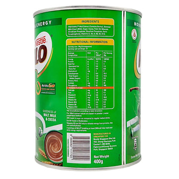Nestle Milo Malt Beverage Mix, 14.1 Ounce, Pack of 1, Model G9-HDIT-DBFS-CA