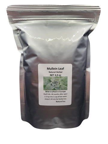 Mullein Leaf - Dried Verbascum Thapsus Loose Tea From 100% Nature (4 Oz)