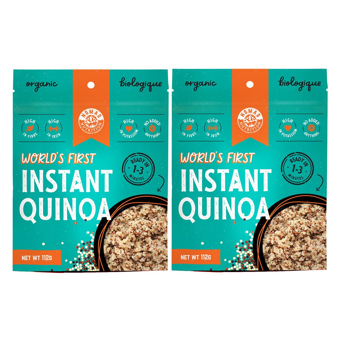 Nomad Nutrition - Instant Quinoa | High Fibre, Iron & Potassium | Organic, No Added Anything | High Energy, All Natural Ingredie