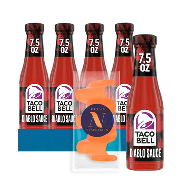 Taco Bell - Lavinia Essentials Bundle: 4-Pack of Diablo Sauce, 7.5 oz Glass Bottle + 1 Utility Prop