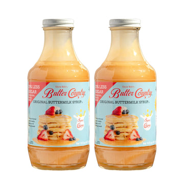 Uncle Bob's Butter Country Original Buttermilk Syrup for Pancakes and Waffles, Less Sugar, No Corn Syrup, Gluten Free, Made with