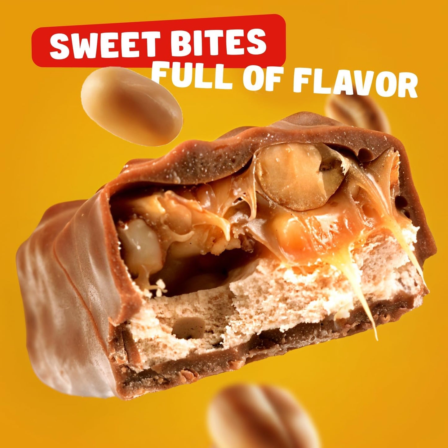 Snickers Fun Size Chocolate Candy Bars 1 Lb - Anti Melt Pack, Individually Wrapped (26 Pieces), Bulk Resealable Bag, Convenient