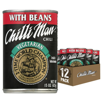 CHILLI MAN Chili Vegetarian (12 Pack) 15 ounce can
