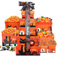 Sarahs Candy Factory Halloween Tower Box With Ribbon – 6 Tier Gift Box With Candy Corn, Autumn Mix, Indian Candy Corn, Jelly Pumpkins And 20 Fun Toys, Individually Wrapped Treat Packs