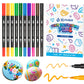 Edible Markers 10Pcs Food Coloring Pens Food Markers with Fine & Thick Tip Double Sided Edible Pens for Cookie Decorating Fondan