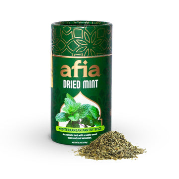 Afia - Dried Mint Seasoning | Dried Mint for Cooking, Mediterranean Pantry Spice for Middle Eastern Dishes, Meals and Cuisine | 