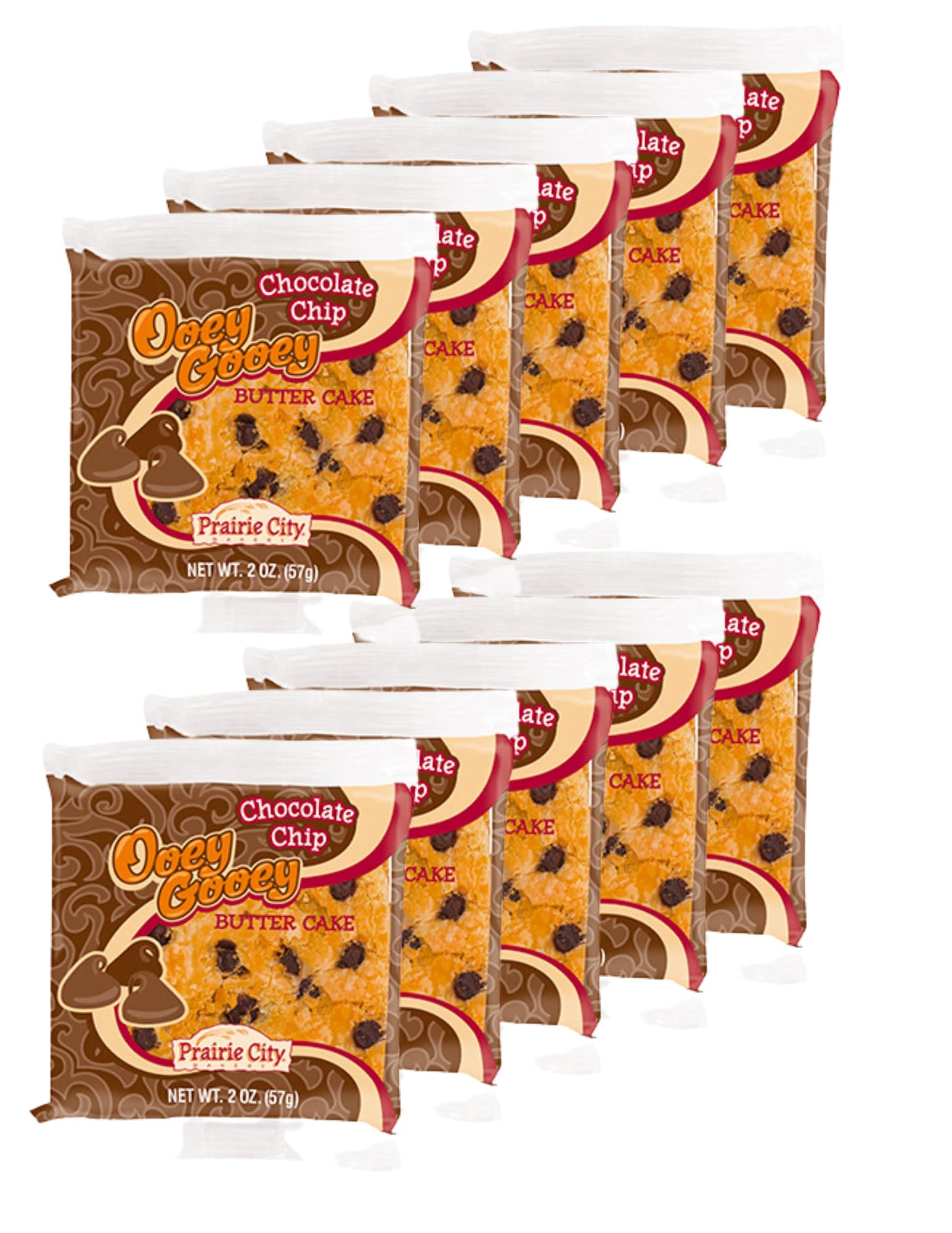 Prairie City Bakery Ooey Gooey Butter Cake Individually Wrapped On The Go Dessert Sweet Treats Perfect For Snacking 2 Ounce Snac