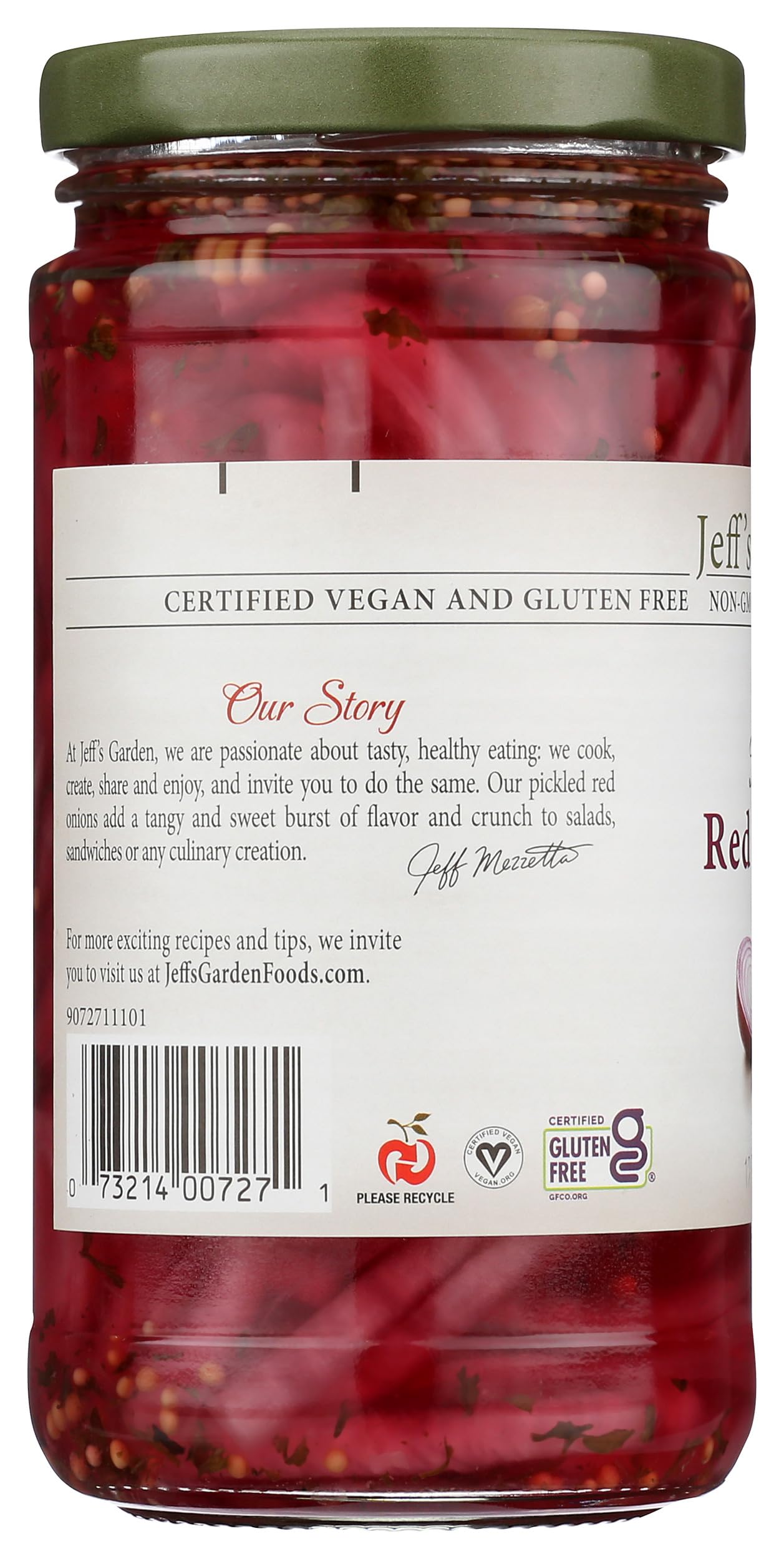 Jeff'S Garden Pickled Red Onions, 12 Fz