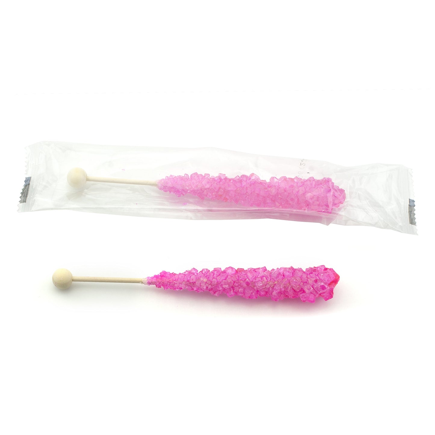 Boones Mill Rock Crystal Candy Sticks, Pink Cotton Candy, 36 Count