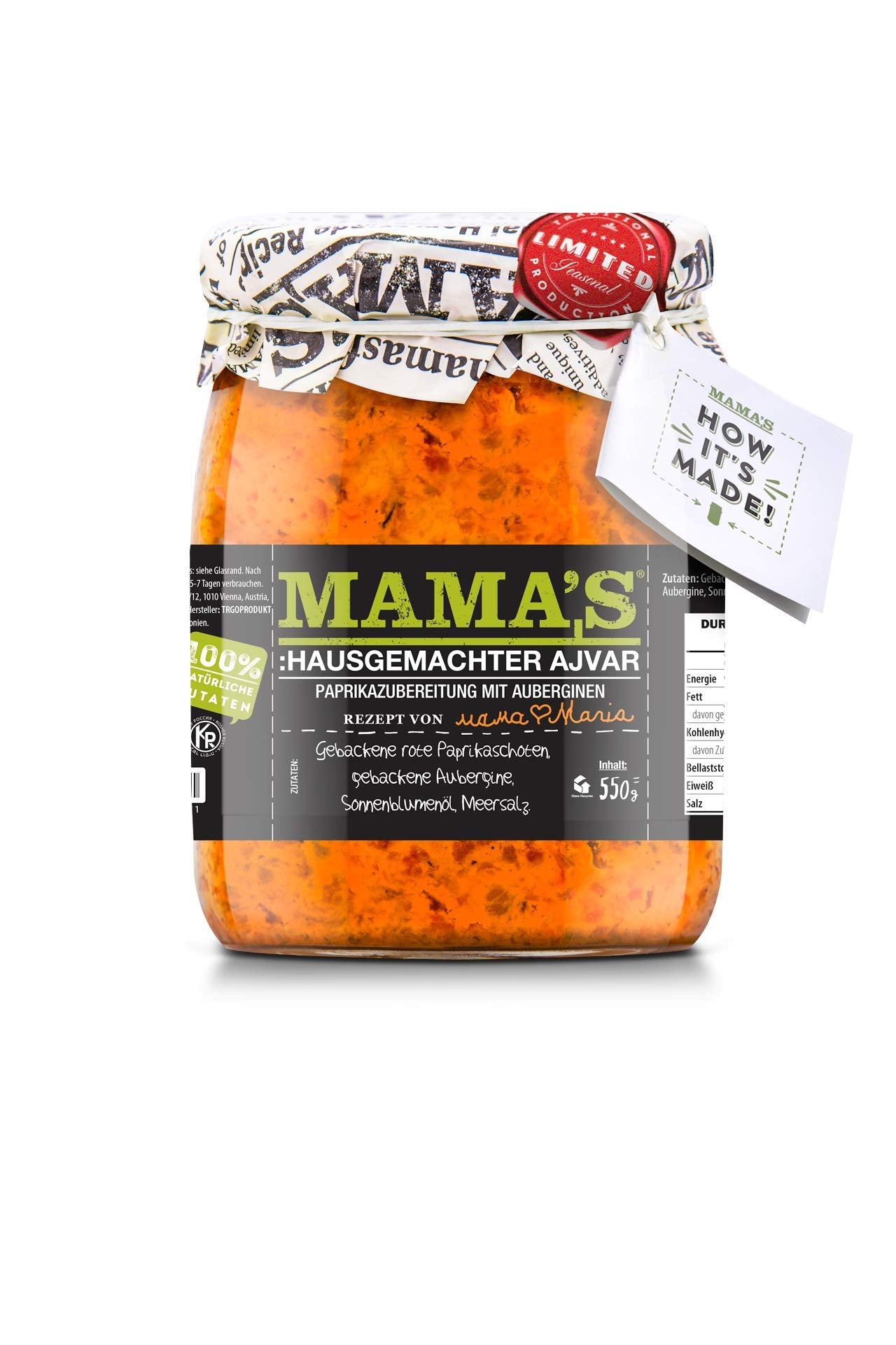 Mama'S Homestyle Ajvar Roasted Pepper Spread Mild19Oz By: Egourmet