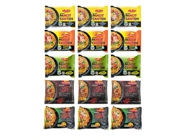 Lucky Me! Instant Pancit Canton Assorted 15 Pack (Kalamansi, Sweet & Spicy, Original, Chilimansi And Hot Chilli)