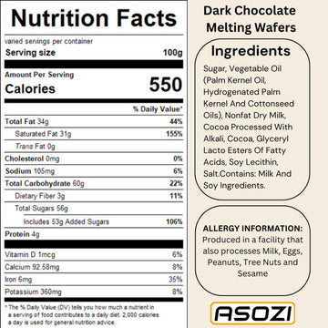 Dark Chocolate Melting Wafers 5Lb - Melt Chocolate Sweet And Creamy Taste, Perfect For Molding And Dipping Desserts And Candy -