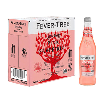 Fever Tree Sparkling Pink Grapefruit - Premium Mixer - Refreshing Beverage for Cocktails & Mocktails. Naturally Sourced Ingredie