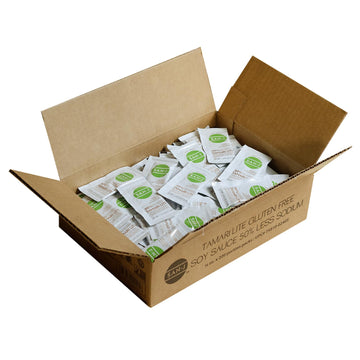 San-J Gluten Free Tamari Lite Soy Sauce, 50% Less Sodium, 1/4 oz. Packets, 200 Pack