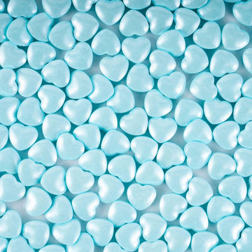 Kasvan Blue Heart Shapes Sprinkles - Edible Candy Pearls 130G/4.58 Oz, Mix Size, Baking Cake Decorations, Ice Cream Toppings And