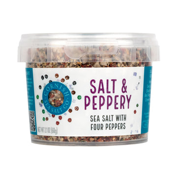 Cornish Sea Salt & Peppery Seasoning | Hand-Harvested | 2.1 oz Resealable Tub