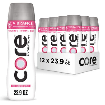 Core Hydration+ Vibrance, Pink Grapefruit Extract Nutrient Enhanced Water With Vitamin C, Biotin And Zinc, 23.9 Fl Oz Bottle (Pa