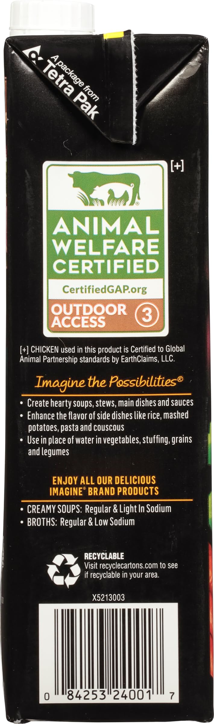Imagine Organic Low Sodium Free Range Chicken Broth, 32 Fl Oz (Pack Of 6)