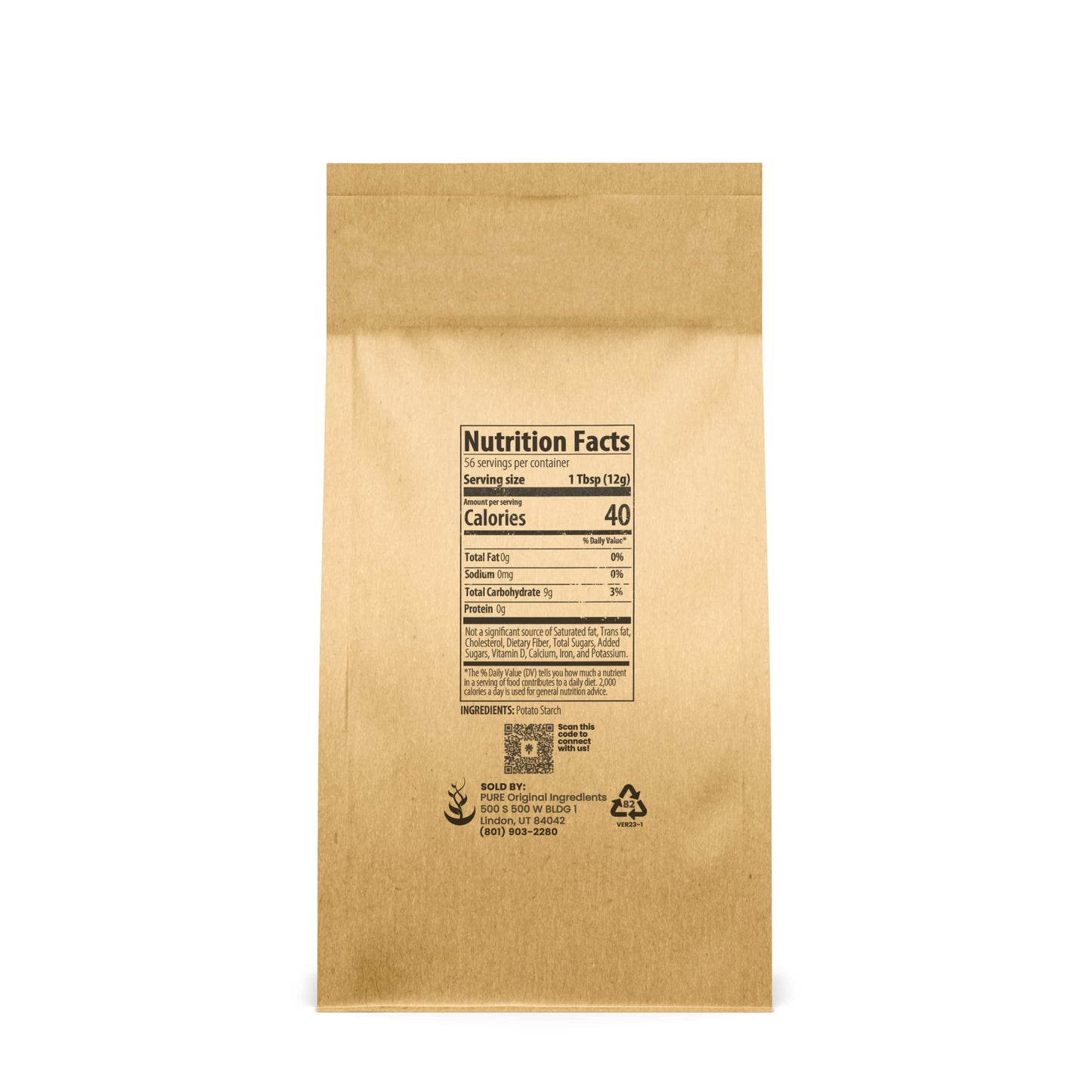 Pure Original Ingredients Potato Starch (24 oz) Thickener For Sauces, Soup, & Gravy