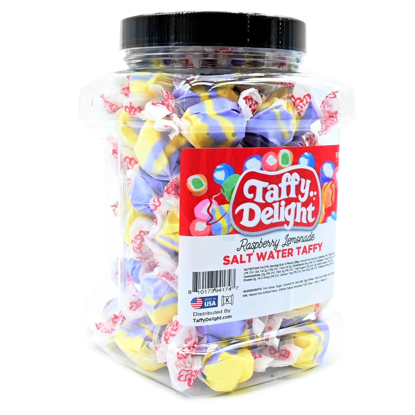 Taffy Delight Salt Water Taffy (16Oz, Raspberry Lemonade)