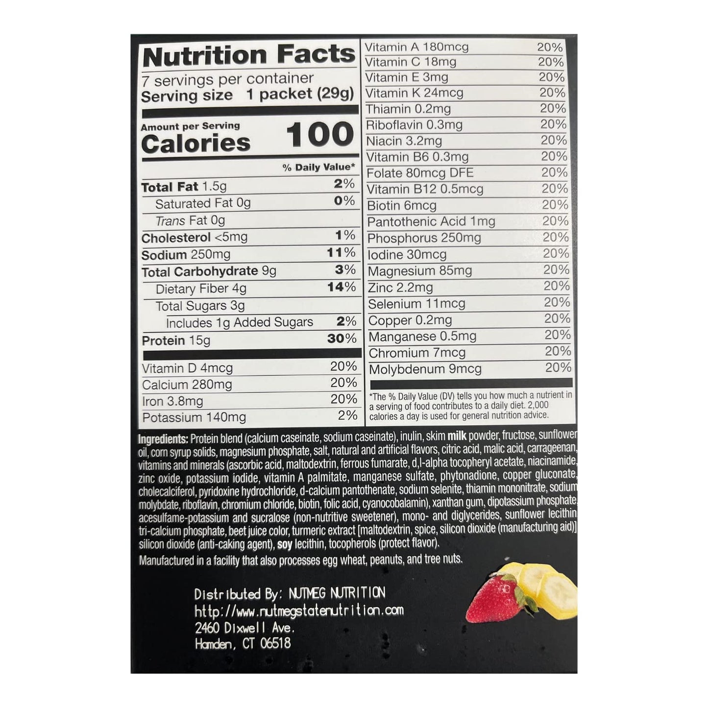 ProtiFit High Protein Pudding/Shake Mix, 15g Protein, Low Calorie, Strawberry Banana, 7 Ounce Pack