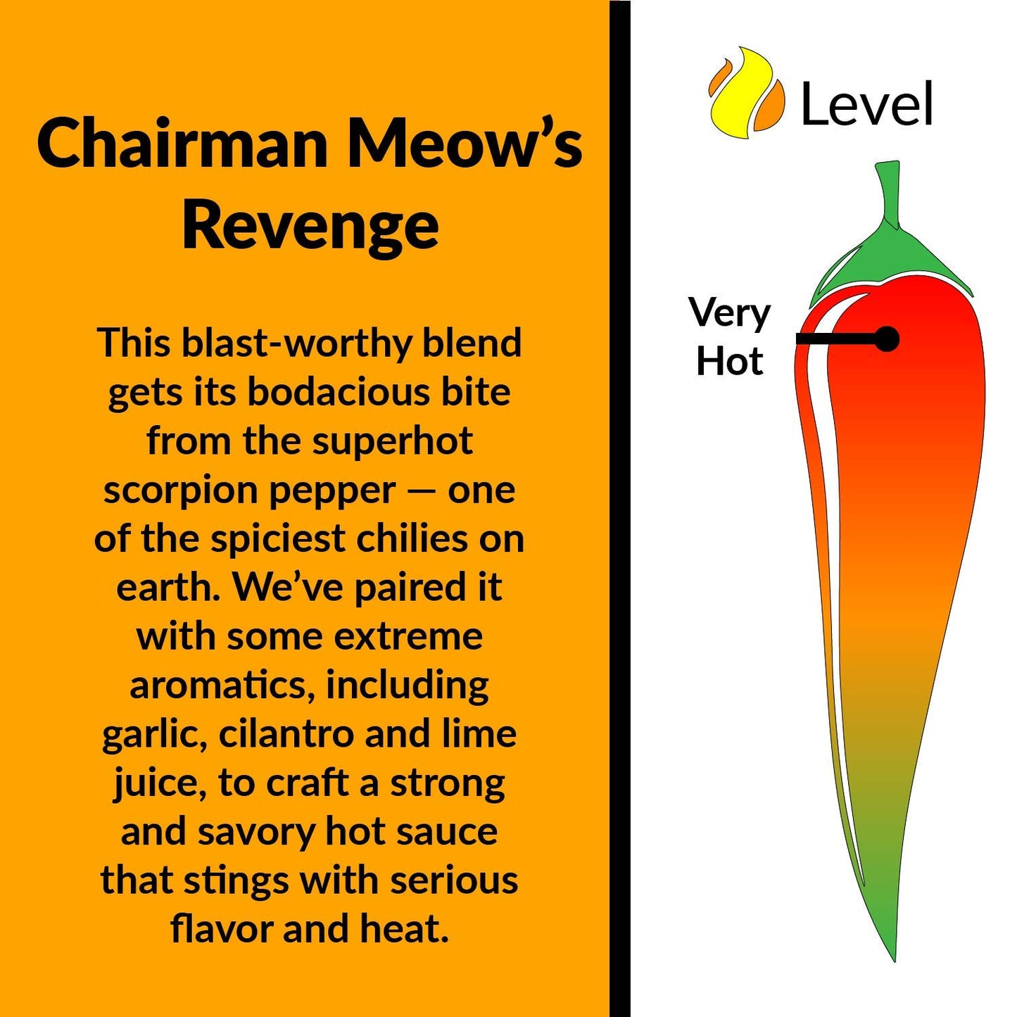 Chairman Meow'S Revenge Scorpion Pepper Sauce By Fat Cat Gourmet | Strong & Savory | Great With Grilled Meats, Veggies, Tacos, D