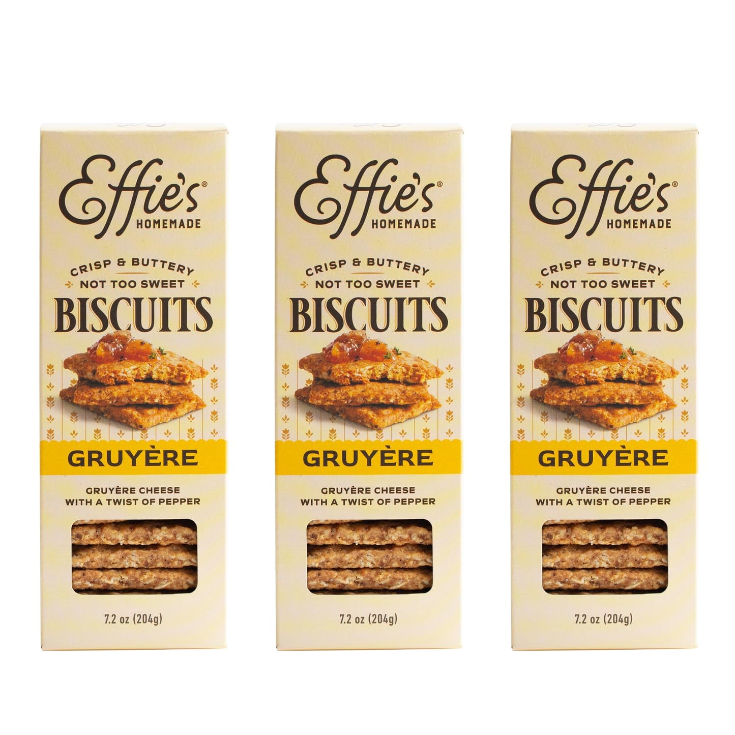 EffieS Homemade Biscuits - Gruyre - 3 Pack