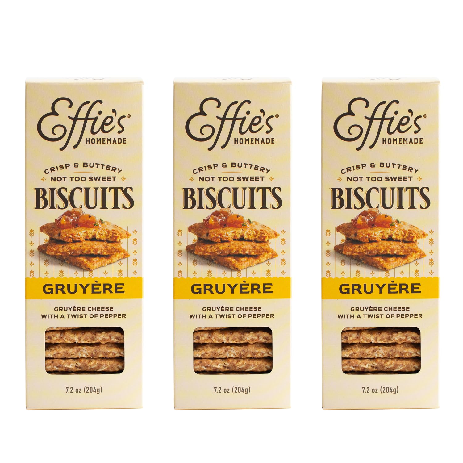 EffieS Homemade Biscuits - Gruyre - 3 Pack