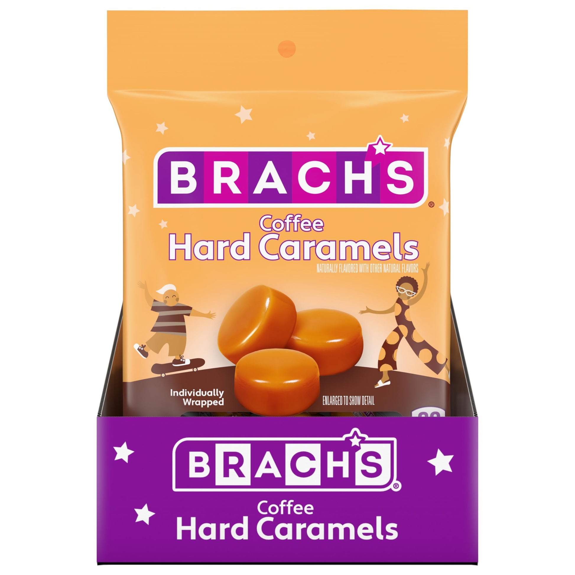 Brach'S Nips Coffee Flavored Hard Candy, Individually Wrapped Candy, 3.25 Ounce Bags (Pack Of 12)