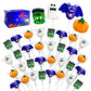 EORA Halloween Lollipop Suckers Candy, 32 Count, Multi, Individually Wrapped, Pumpkin, Green Monster, Bat Candies for Trick or Treat