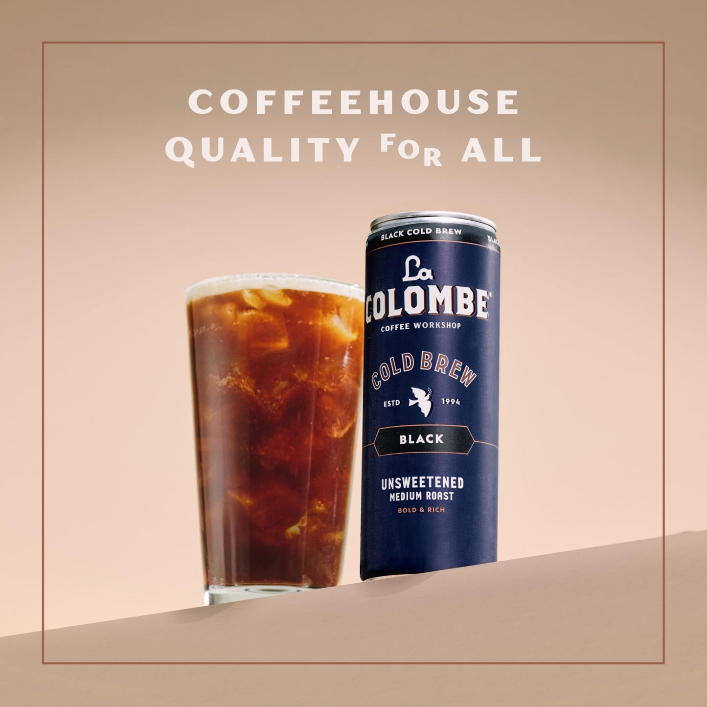 La Colombe Cold Brew Coffee, Unsweetened, 11 fl oz Cans, Pack of 12, Specialty Grade