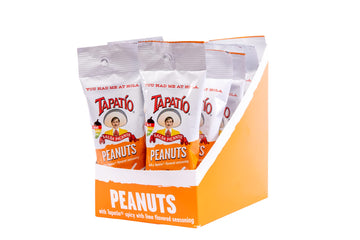 Straight Up Nuts Tapatio Peanuts – Spicy Snack, Salted, Travel Size, 1.5 oz Bags, 12-Pack