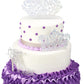 Decopac Quinceanera Cake Topper, Glitter Cake Topper, Silver Cake Decoration, 3 Piece Set