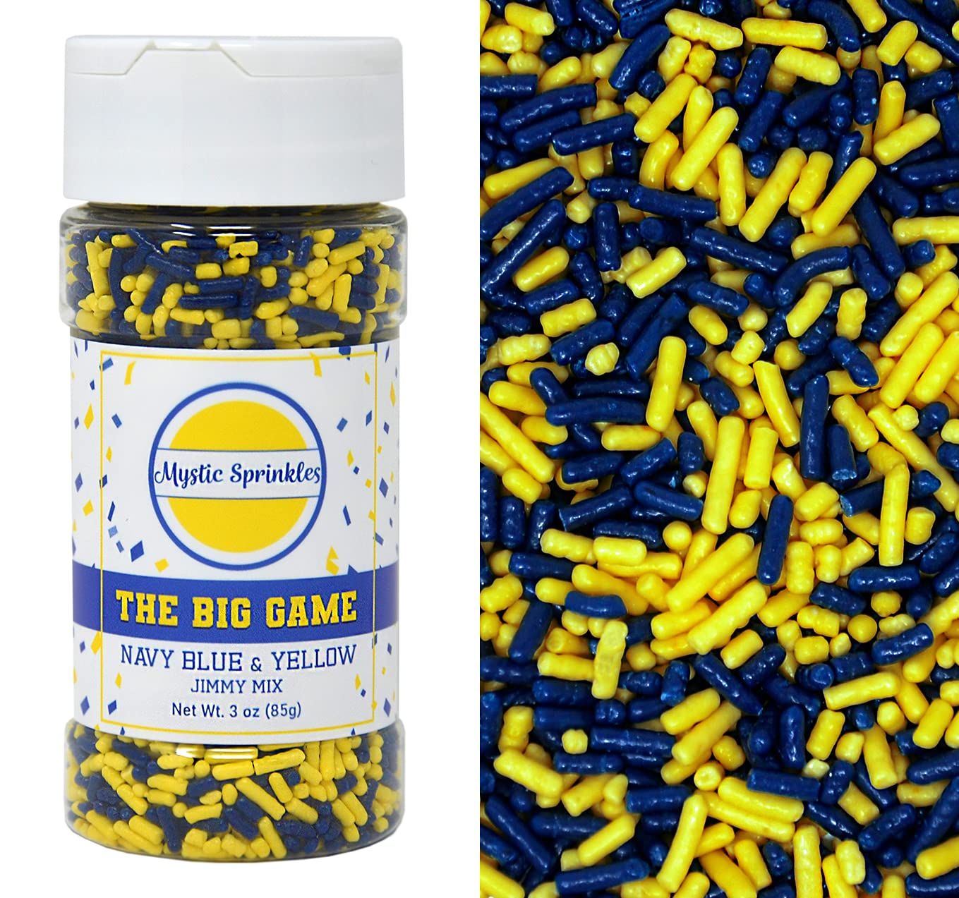 Mystic Sprinkles The Big Game Jimmy Mix 3oz Bottle (Navy Blue & Yellow)