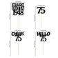 Gyufise 24Pcs Straight Outta 1948 Cupcake Toppers Glitter Seventy-five Happy 75th Cupcake Picks Cheers to 75 Years Birthday Cake
