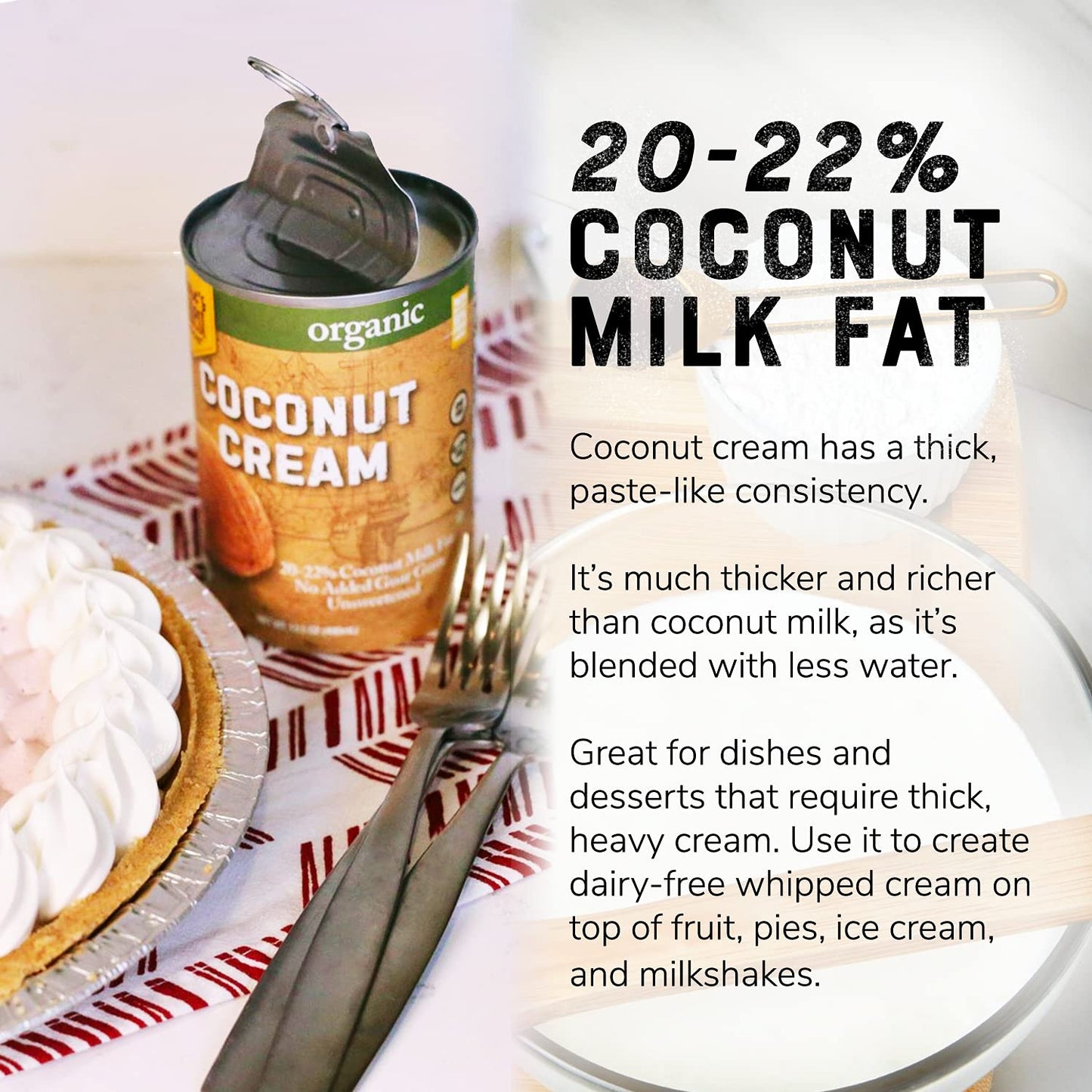Organic Coconut Cream by Natures Greatest Foods - 13.5 Oz - No Guar Gum, No Preservatives - Gluten Free, Vegan and Kosher - 20-2