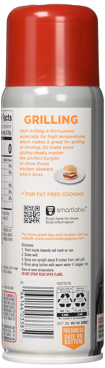 Pam Cooking Spray For Grilling 6 Pack