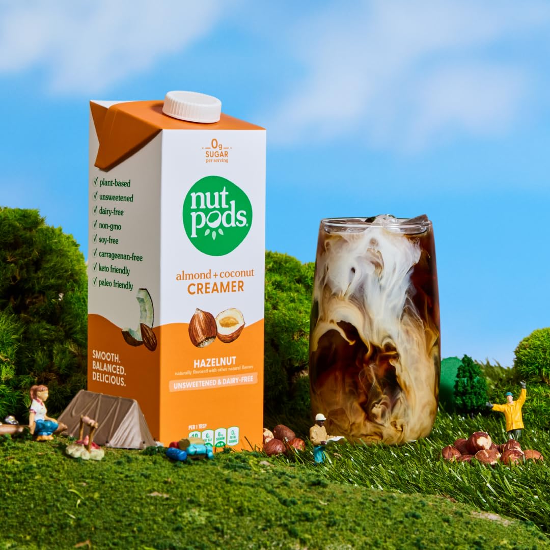 nutpods unsweetened Hazelnut Dairy-Free Coffee Creamer - 32oz 3-Pack